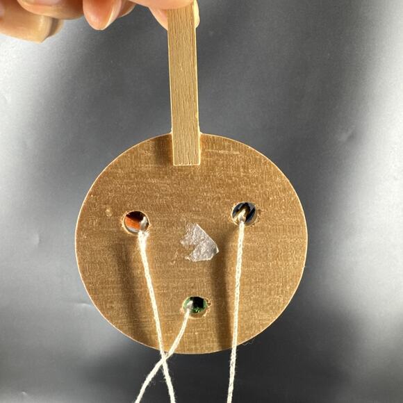 Vintage Colorful Pecking Chickens Hens Paddle Toy Wood Folk Art - Picture 5 of 9